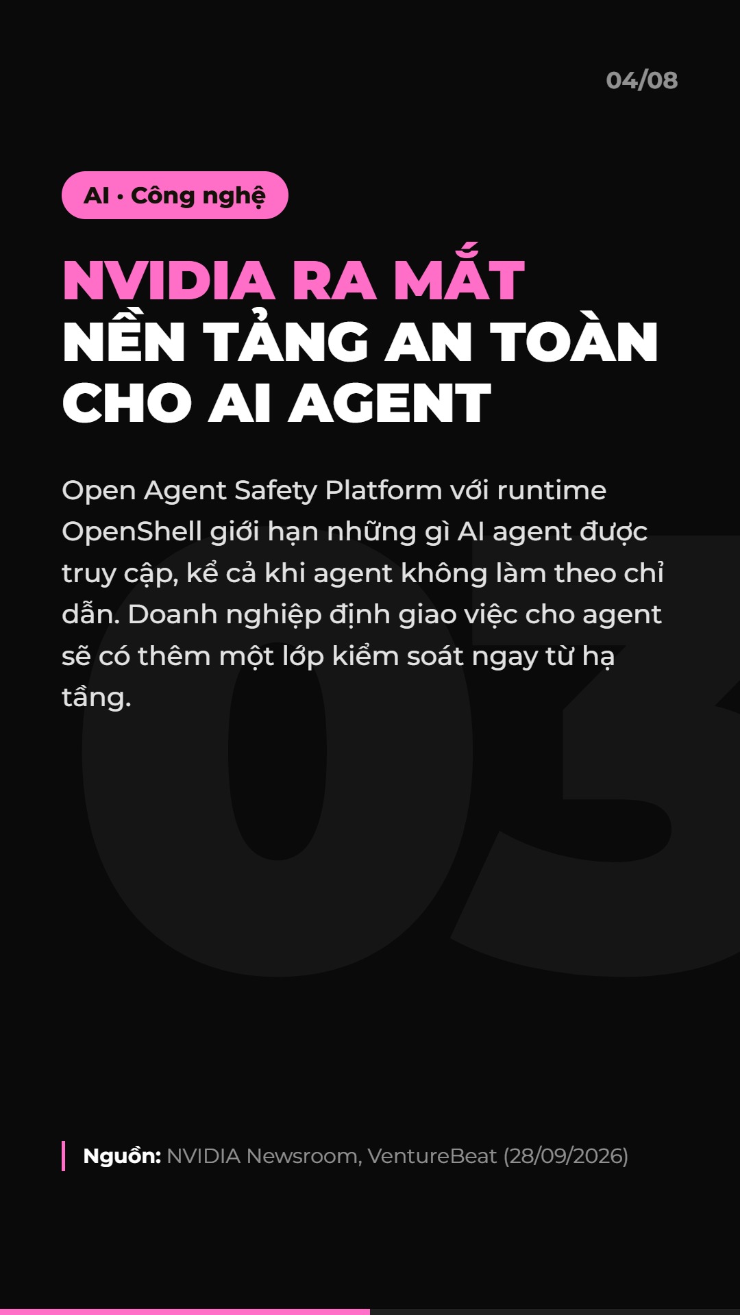AI Daily 29.09.2026: Claude Sonnet 5.5, OpenAI huỷ GPT-6.1 Astra và 4 tin AI & Marketing đáng chú ý 5 Tin 3: NVIDIA ra mắt nền tảng an toàn cho AI agent