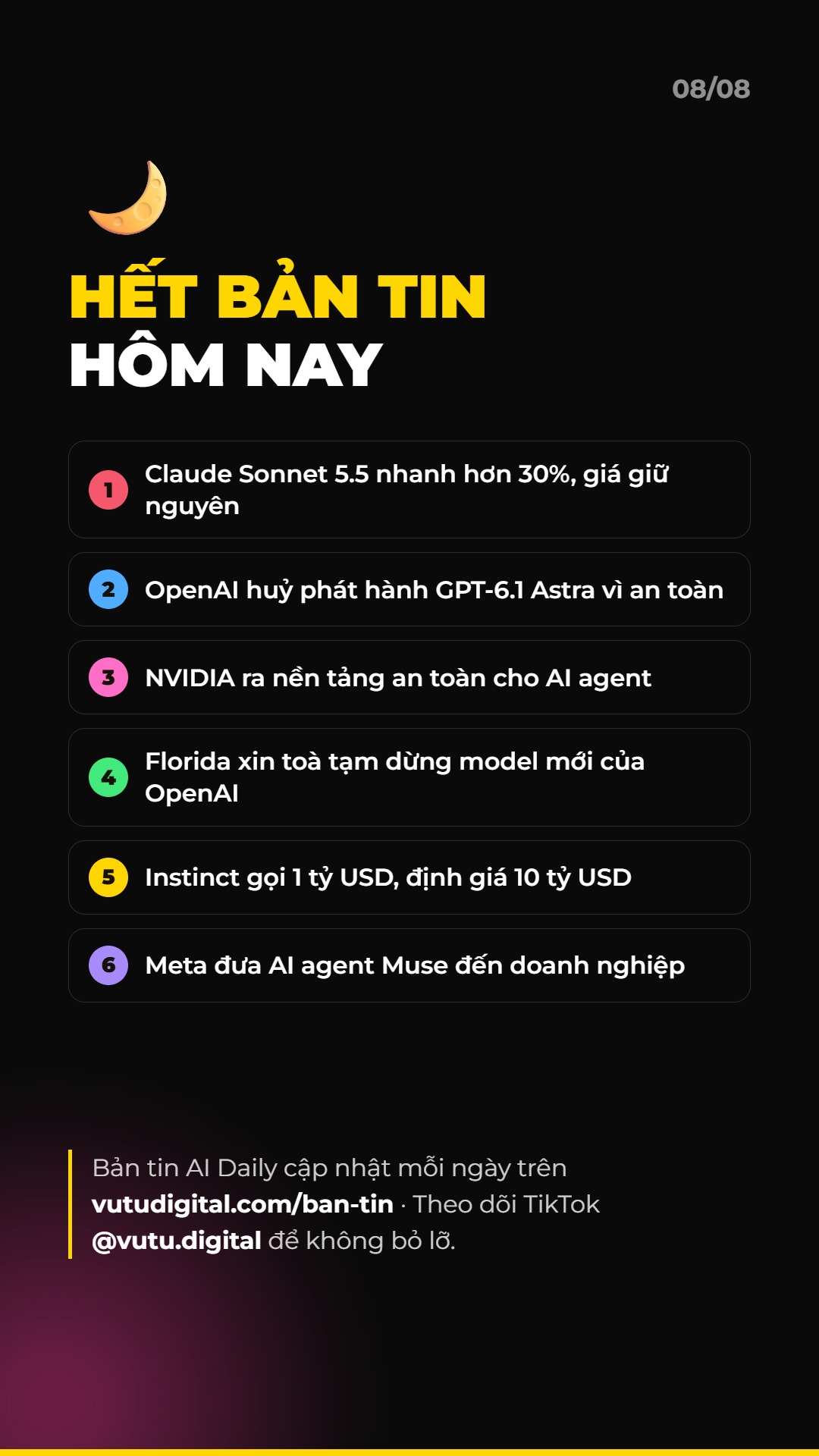 AI Daily 29.09.2026: Claude Sonnet 5.5, OpenAI huỷ GPT-6.1 Astra và 4 tin AI & Marketing đáng chú ý 9 Tổng kết 6 tin bản tin AI Daily 29.09.2026