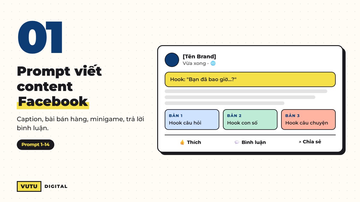 112 prompt viết content marketing cho từng kênh (kèm công thức dùng ngay) 3 Prompt viết content Facebook