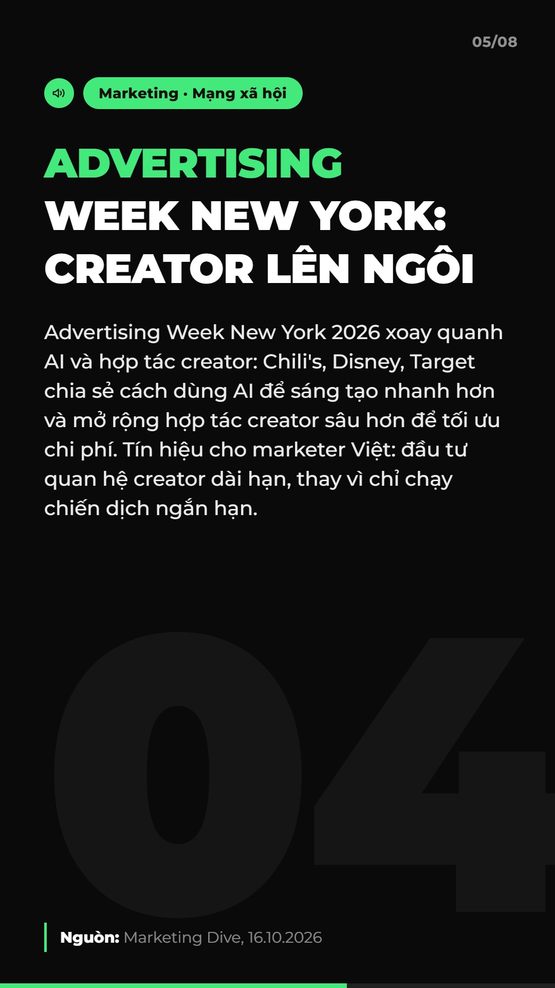 AI Daily 18.10.2026: TikTok Shop nộp thuế thay affiliate, Anthropic lập quỹ lợi ích và 4 tin AI & Marketing đáng chú ý 6 Tin 4: Advertising Week New York, creator lên ngôi