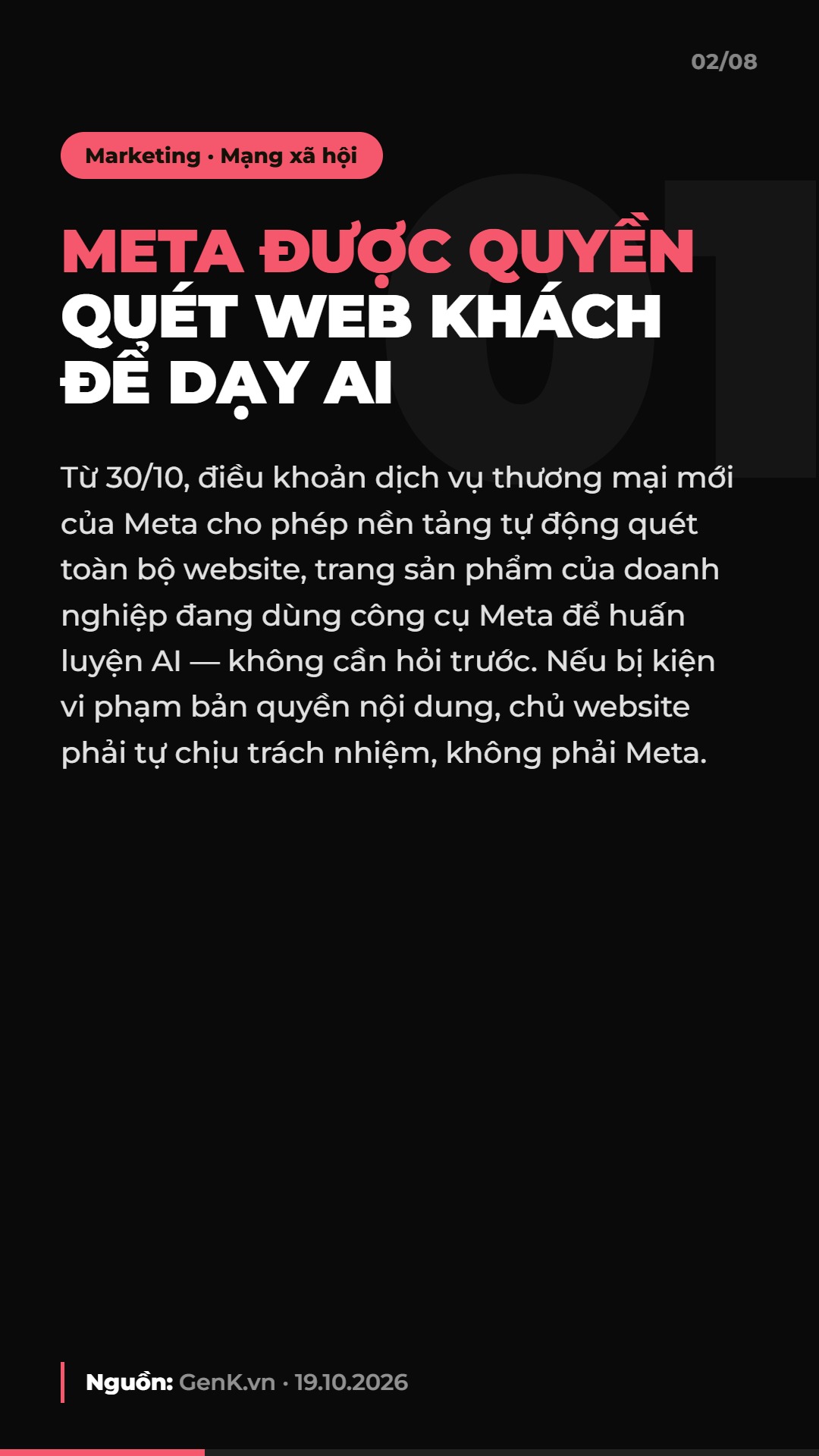 AI Daily 22.10.2026: Sơn Tùng M-TP làm đại sứ OPPO, OpenAI lên Google Cloud và 4 tin AI & Marketing đáng chú ý 3 Tin 1: Meta được quyền quét web khách hàng để dạy AI