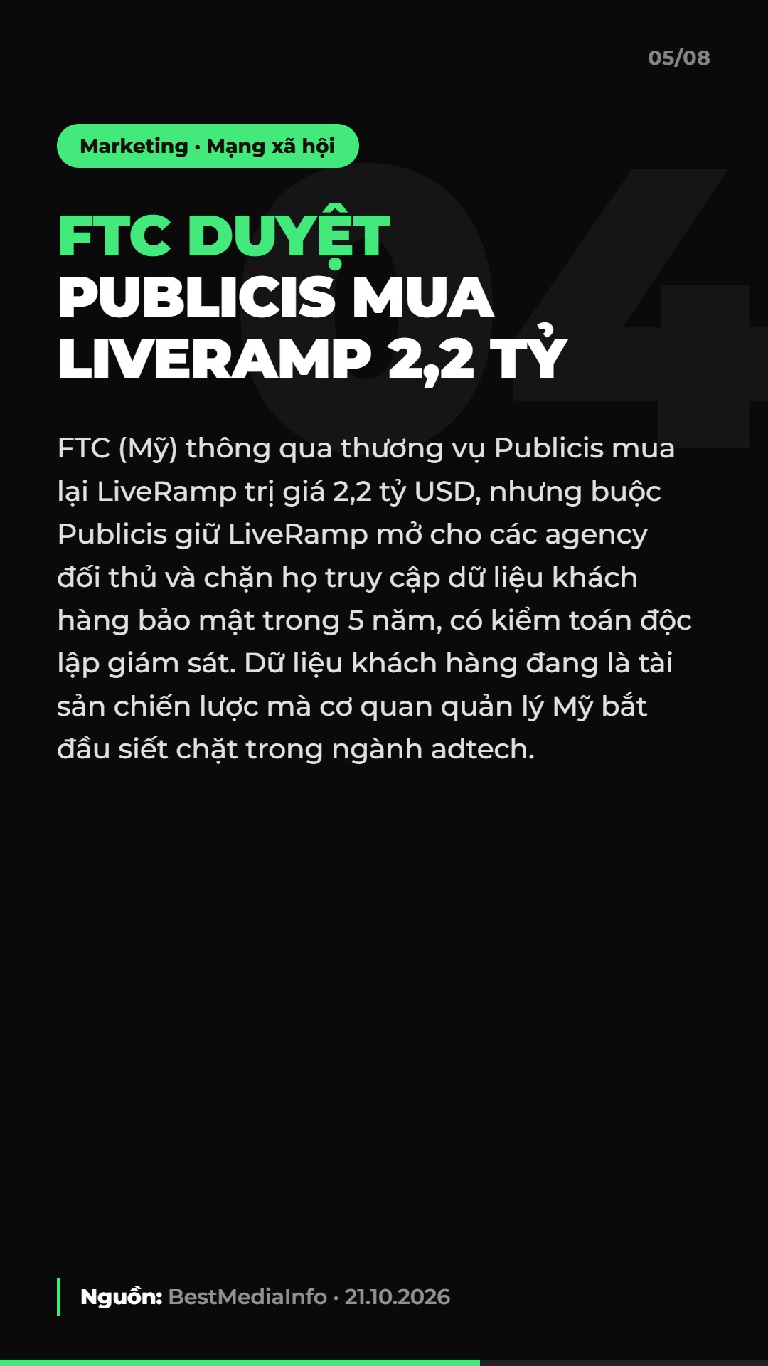 AI Daily 22.10.2026: Sơn Tùng M-TP làm đại sứ OPPO, OpenAI lên Google Cloud và 4 tin AI & Marketing đáng chú ý 6 Tin 4: FTC duyệt Publicis mua LiveRamp 2,2 tỷ USD