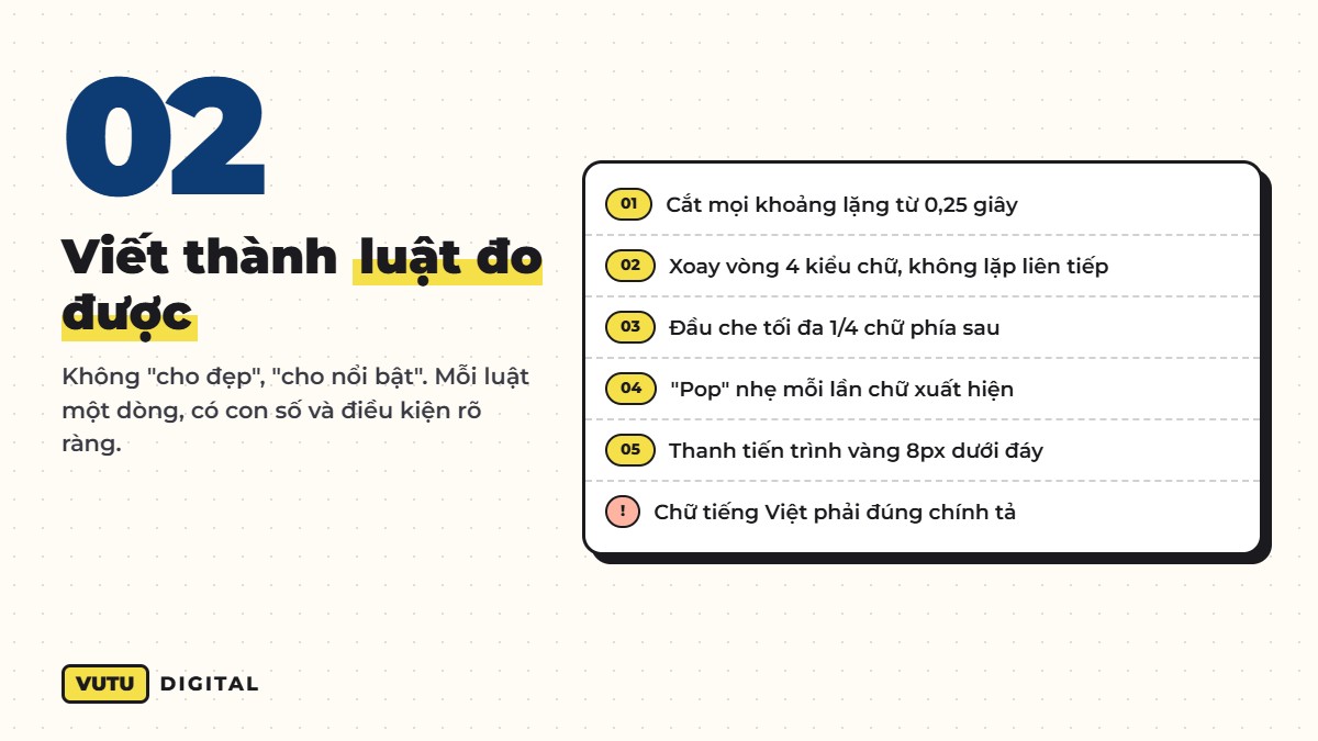 Bước 2: viết style edit video thành luật có con số
