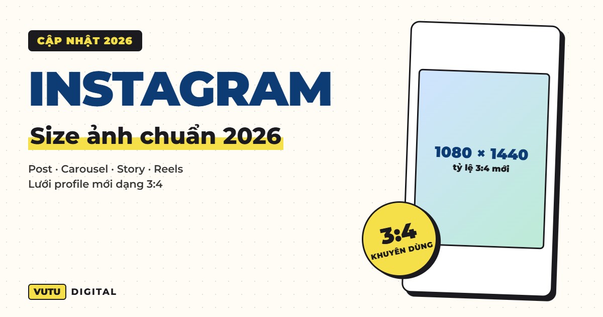 Kích thước ảnh Instagram 2026: post, carousel, Story, Reels (bảng tra nhanh) 5 Kích thước ảnh Instagram 2026: post, carousel, Story, Reels (bảng tra nhanh)