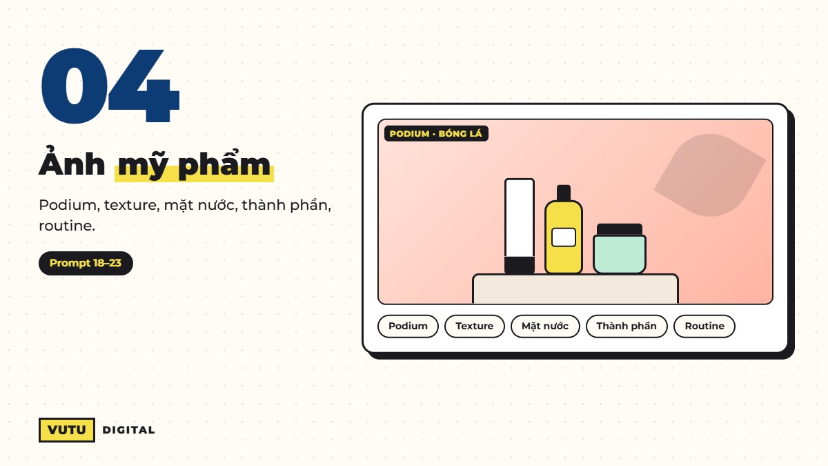 Prompt tạo ảnh mỹ phẩm