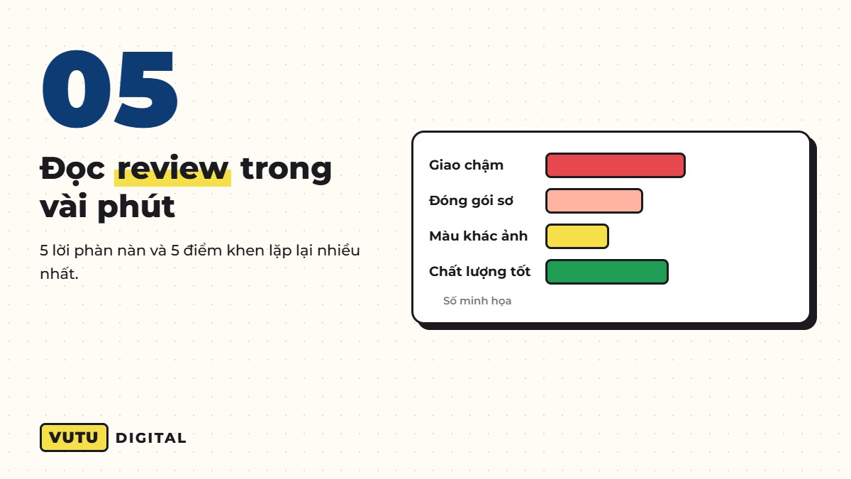 Phân tích dữ liệu kinh doanh bằng AI: 7 việc chủ doanh nghiệp tự làm được (không cần code) 6 Việc 5: phân tích review khách hàng bằng AI
